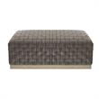 Posh Living Michirin Woven Velvet Bench in Taupe/Gold