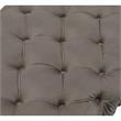 Posh Living Dia Button Tufted Velvet Bench with Metal Legs in Taupe/Gold