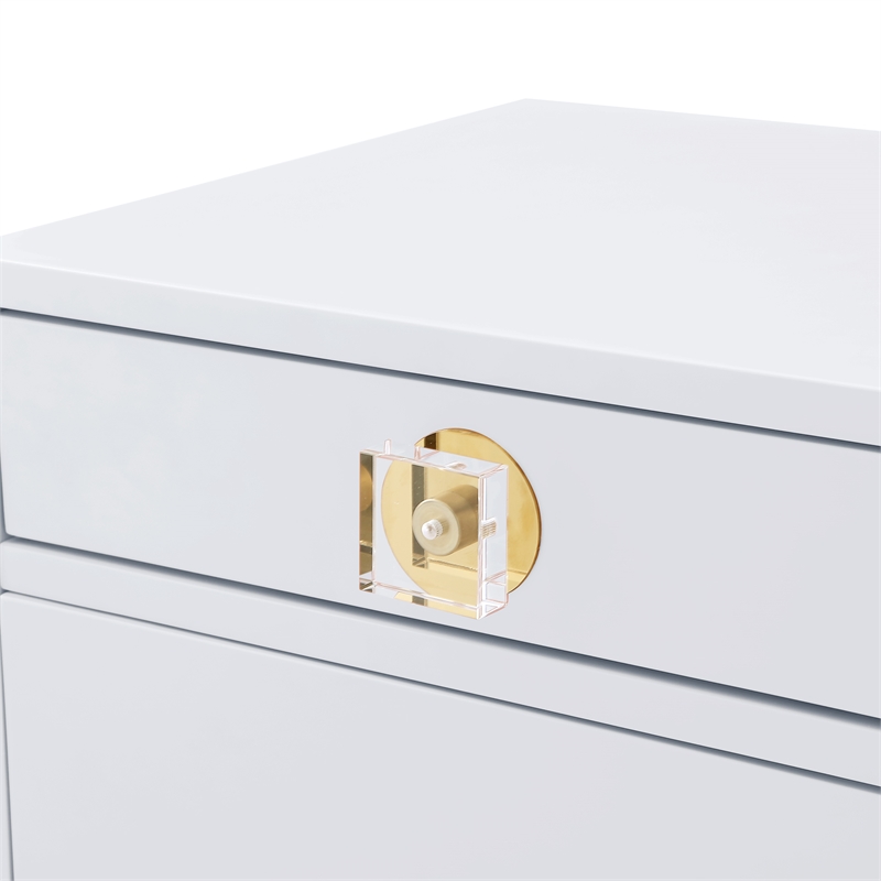 Posh Living Petrocchio Single Drawer/Door Nightstand in White