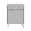 Posh Living Petrocchio Single Drawer/Door Nightstand in Light Gray