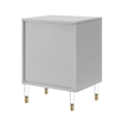 Posh Living Petrocchio Single Drawer/Door Nightstand in Light Gray