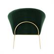Posh Living Brixton Velvet Barrel Back Accent Chair in Green/Gold