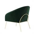 Posh Living Brixton Velvet Barrel Back Accent Chair in Green/Gold