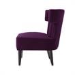 Posh Living Damari Tufted Velvet Wingback Accent Chair in Purple