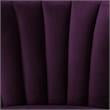 Posh Living Damari Tufted Velvet Wingback Accent Chair in Purple