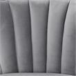 Posh Living Damari Tufted Velvet Wingback Accent Chair in Gray