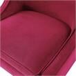 Posh Living Juelz Velvet Swooped Arm Accent Chair in Hot Pink