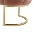 Posh Living Nicole Miller Orpheus Modern Velvet Bench in Blush Pink/Gold