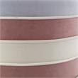 Posh Living Nicole Miller Binsa Horizontal Striped Velvet Ottoman in Blush Pink
