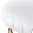 Posh Living Orpheus Modern Faux Leather Bench in White/Gold