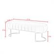 Posh Living Orpheus Modern Faux Leather Bench in White/Gold