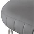 Posh Living Nicole Miller Orpheus Modern Faux Leather Bench in Gray/Silver