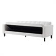 Posh Living Loft Lyfe Toyah Faux Leather Convertible Sleeper Sofa in White
