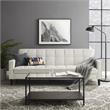 Posh Living Loft Lyfe Toyah Faux Leather Convertible Sleeper Sofa in White