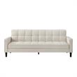 Posh Living Loft Lyfe Toyah Linen Fabric Convertible Sleeper Sofa in Beige