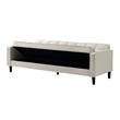 Posh Living Loft Lyfe Toyah Linen Fabric Convertible Sleeper Sofa in Beige