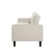 Posh Living Loft Lyfe Toyah Linen Fabric Convertible Sleeper Sofa in Beige