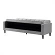 Posh Living Loft Lyfe Toyah Linen Fabric Convertible Sleeper Sofa in Light Gray