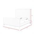 Posh Living Alex Linen Fabric Upholstered Platform Queen Bed Frame in Beige