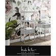 Posh Living Mano Stainless Steel 3-Shelf & 1-Drawer Bookcase Light Gray/Chrome