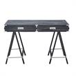 Posh Living Alleyne 2-Drawers Rectangle Wood Writing Desk in Black