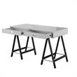 Posh Living Alleyne 2-Drawers Rectangle Wood Writing Desk in Light Gray