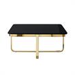 Posh Living Kaloni Modern Stainless Steel Base Coffee Table in Black/Gold