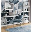 Posh Living Aluna 4-Shelf Stainless Steel Frame Bookcase in White/Chrome