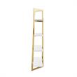 Posh Living Aluna 4-Shelf Stainless Steel Frame Bookcase in White/Gold