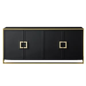 Inspired Home Ulani Sideboard Buffet in Black