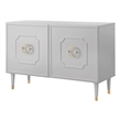 Inspired Home Keao 2 Doors Sideboard Buffet in Light Gray