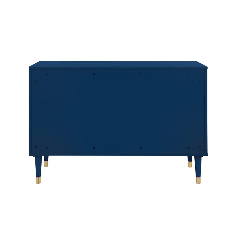 Inspired Home Keao 2 Doors Sideboard Buffet in Navy Blue