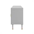 Inspired Home Keao 4 Doors Sideboard Buffet in Light Gray