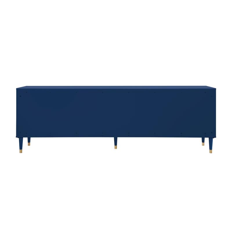 Inspired Home Keao 4 Doors Sideboard Buffet in Navy