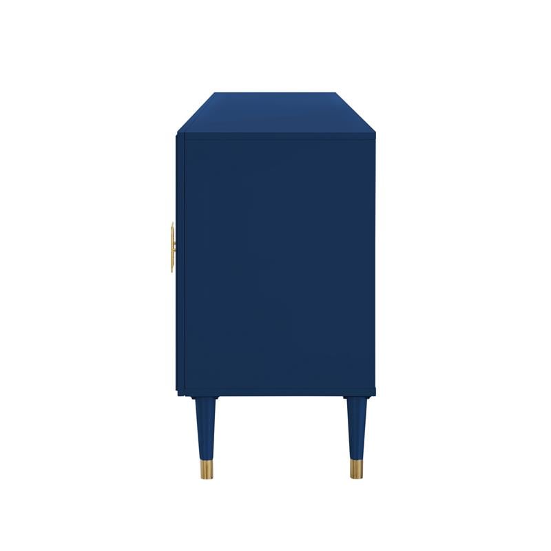 Inspired Home Keao 4 Doors Sideboard Buffet in Navy