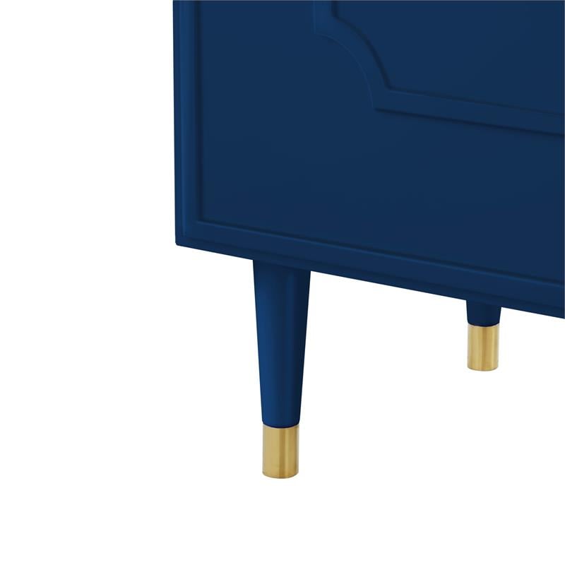 Inspired Home Keao 4 Doors Sideboard Buffet in Navy