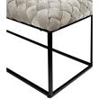 Joaquin Rectangular Bench Cream White Velvet  Upholstered Hand Woven