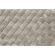 Joaquin Rectangular Bench Cream White Velvet  Upholstered Hand Woven