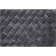 Joaquin Rectangular Bench Gray Velvet  Upholstered Hand Woven