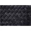 Joaquin Rectangular Bench Black Velvet  Upholstered Hand Woven