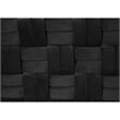 Danielle Rectangular Storage Bench Black Velvet  Upholstered Hand Woven