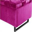 Danielle Rectangular Storage Bench Fuchsia Velvet  Upholstered Hand Woven