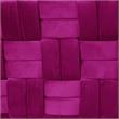 Danielle Rectangular Storage Bench Fuchsia Velvet  Upholstered Hand Woven
