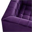 Adalyn Club Chair Purple Velvet  Biscuit Tufted Lucite Leg