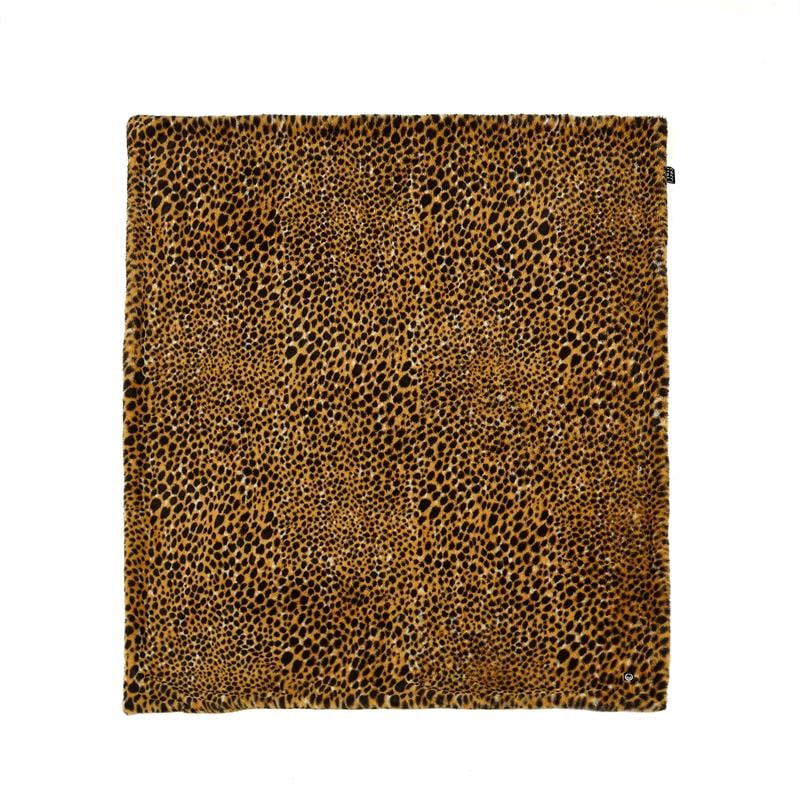 Maia Throw Cheetah Polyester Microfiber 50 In x 60 In Print Rabbit Fur in Brown