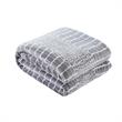 Skyla Throw Crocodile Polyester Microfiber 50 In x 60 In Reverse Sherpa in Gray