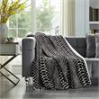 Skyla Throw Snake Polyester Microfiber 50 In x 60 In Reverse Sherpa in Brown
