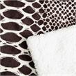Skyla Throw Snake Polyester Microfiber 50 In x 60 In Reverse Sherpa in Brown
