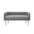 Matthias Rectangular Bench Gray Linen  Upholstered Polished Legs