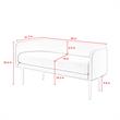 Matthias Rectangular Bench Gray Linen  Upholstered Polished Legs